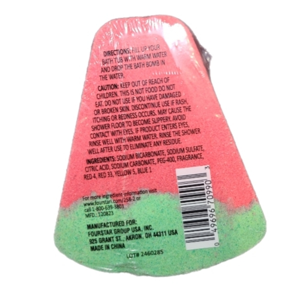 2/$6 B•Pure Watermelon Slice Shaped Scented Bath Bomb - Picture 2 of 5
